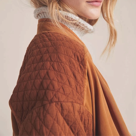 Anthropologie Marigold Quilted Bomber Jacket - Picture 5 of 6